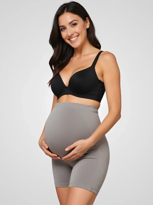 Maternity Support Shorts – High Waisted Over the Bump Soft Stretch Pregnancy Shorts