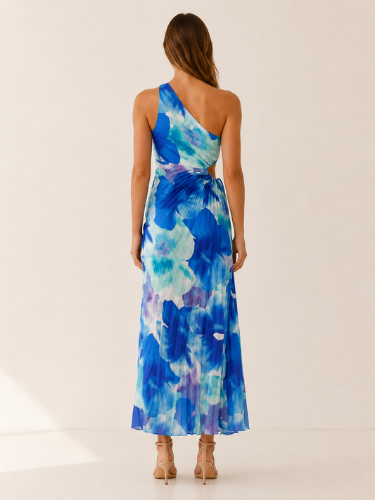 Celeste | Anteross Wedding Guest One Shoulder Floral Maxi Dress