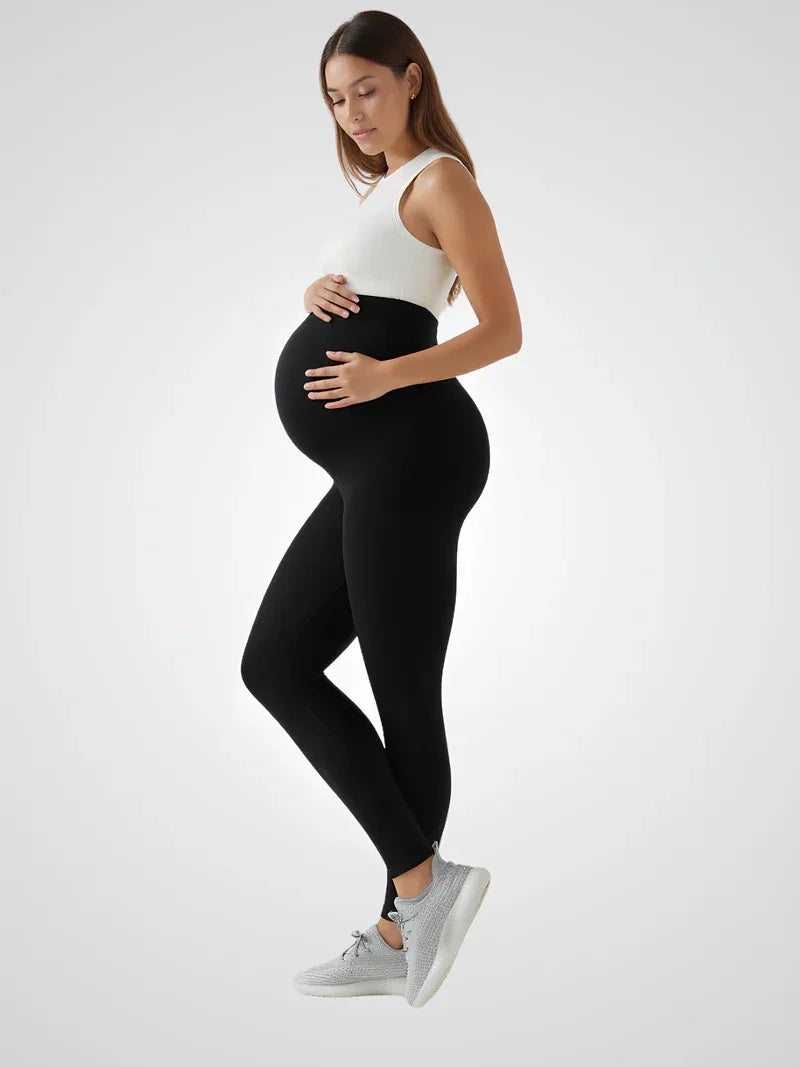 Maternity Yoga Leggings – High Waisted Stretch Pregnancy Ankle Length Pants
