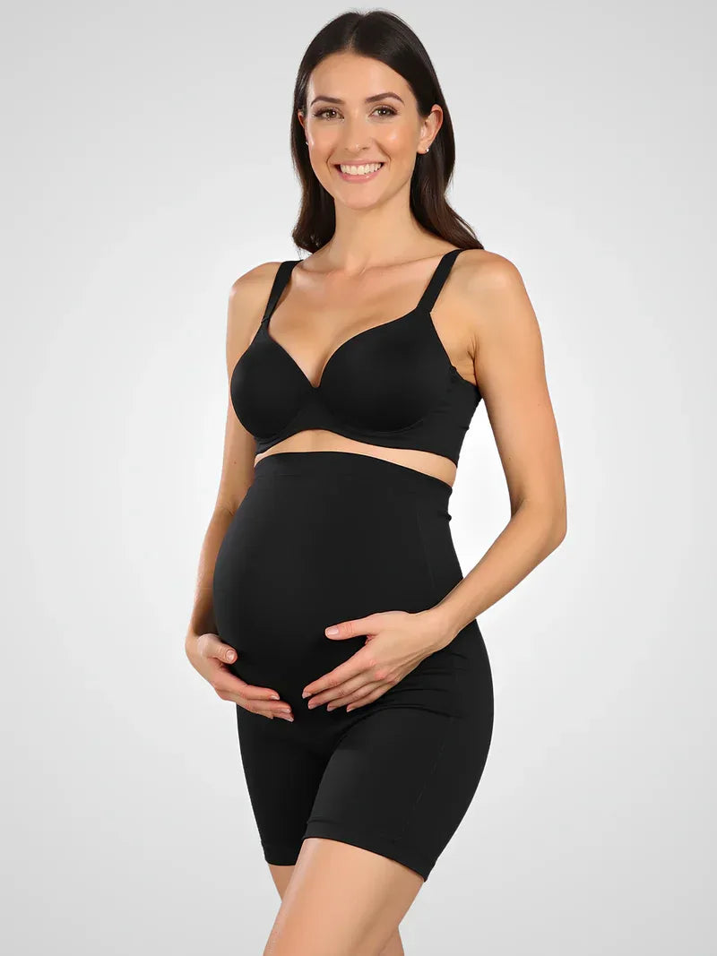 Maternity Support Shorts – High Waisted Over the Bump Soft Stretch Pregnancy Shorts