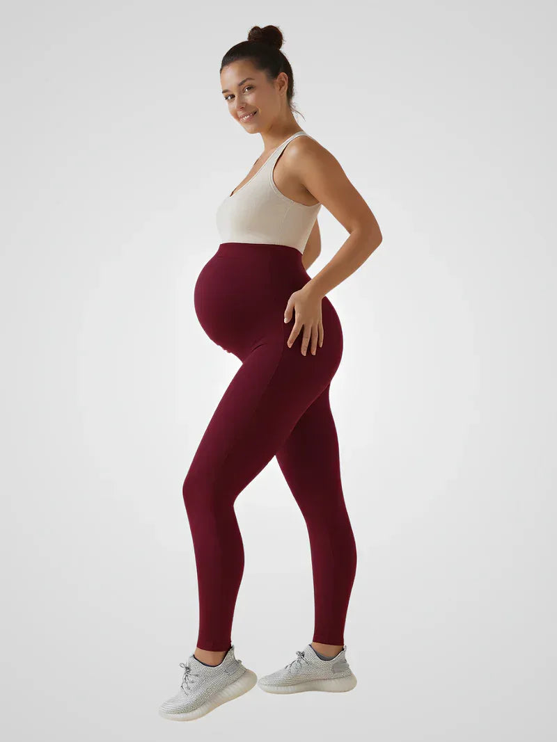 Maternity Yoga Leggings – High Waisted Stretch Pregnancy Ankle Length Pants