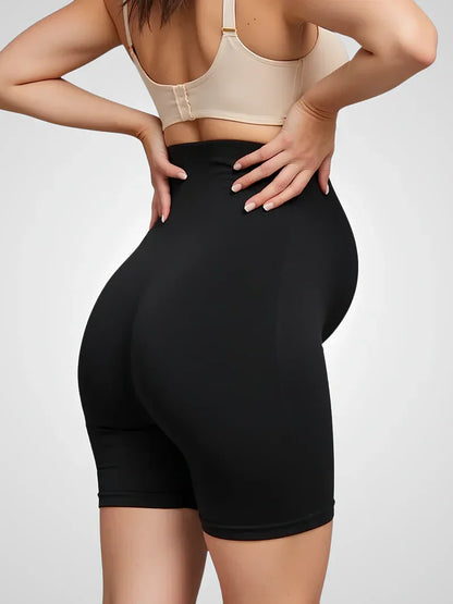 Maternity Support Shorts – High Waisted Over the Bump Soft Stretch Pregnancy Shorts