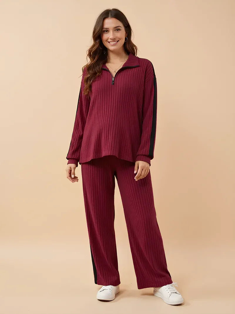 Anteross | Maternity Pajama Shorts Set – Soft Casual Pregnancy Loungewear for Home & Everyday Wear