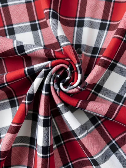 Anteross | Plaid Maternity Vest – Button Down Everyday Layer