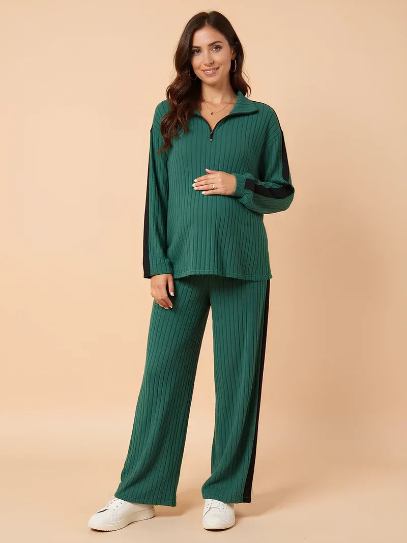 Anteross | Maternity Pajama Shorts Set – Soft Casual Pregnancy Loungewear for Home & Everyday Wear