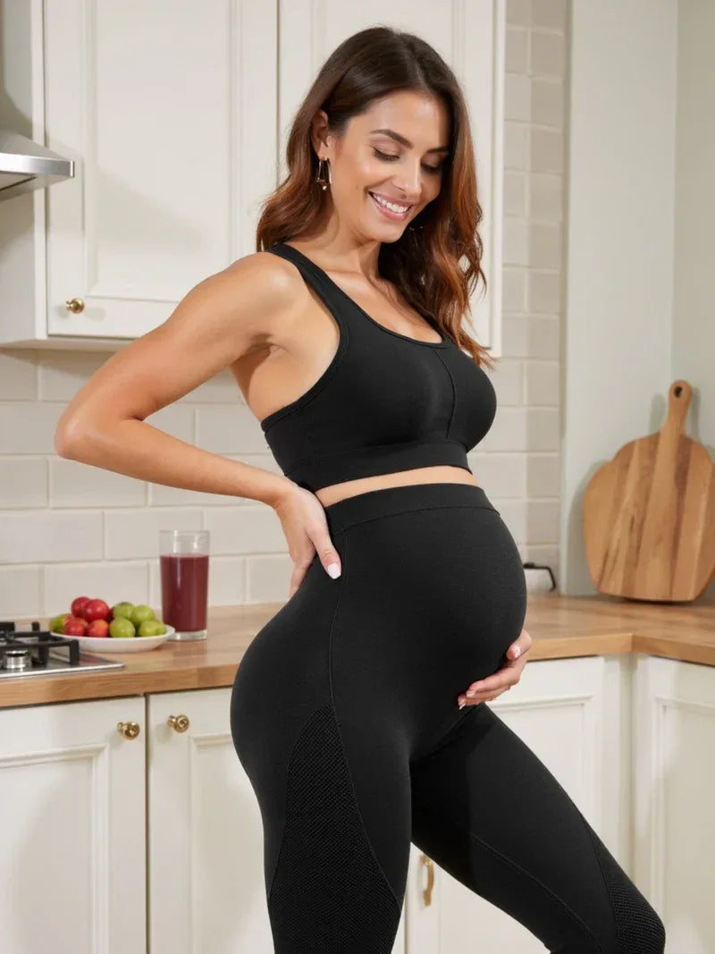 Anteross | Maternity Leggings – High Waist Belly Support Maternity Leggings