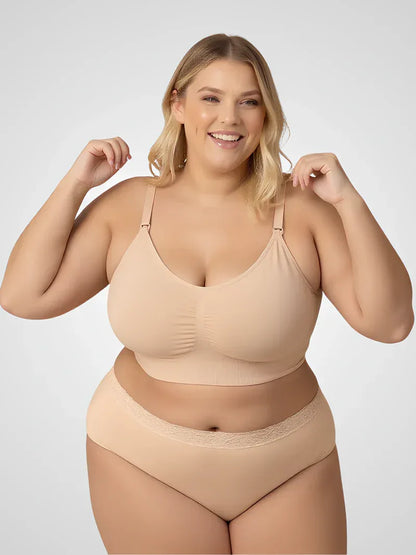 Anteross | Seamless Nursing Bra – Wireless Maternity Bra with Easy Clip Access