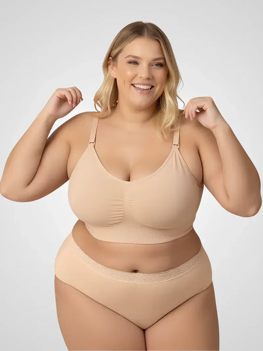 Anteross | Seamless Nursing Bra – Wireless Maternity Bra with Easy Clip Access