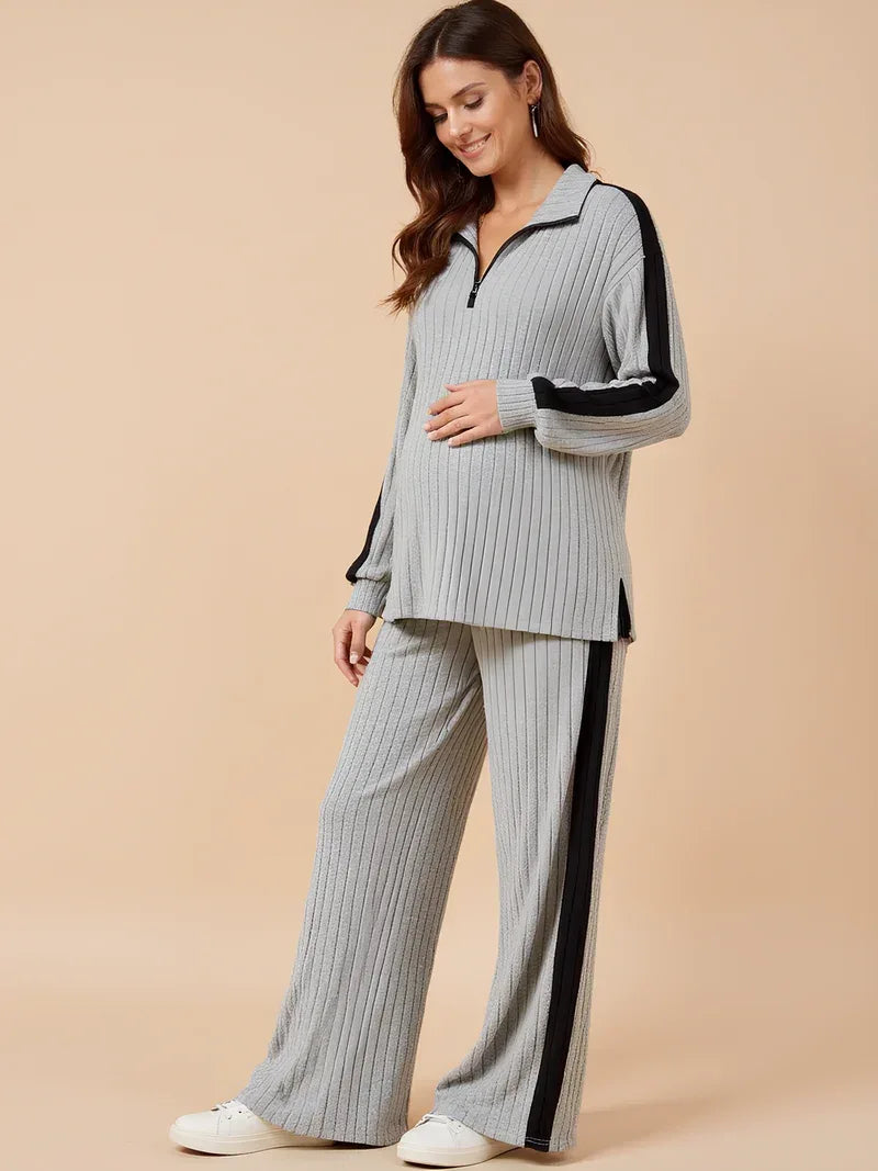 Anteross | Maternity Pajama Shorts Set – Soft Casual Pregnancy Loungewear for Home & Everyday Wear