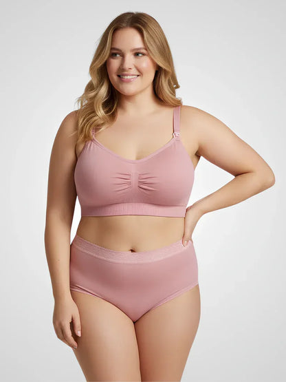 Anteross | Seamless Nursing Bra – Wireless Maternity Bra with Easy Clip Access