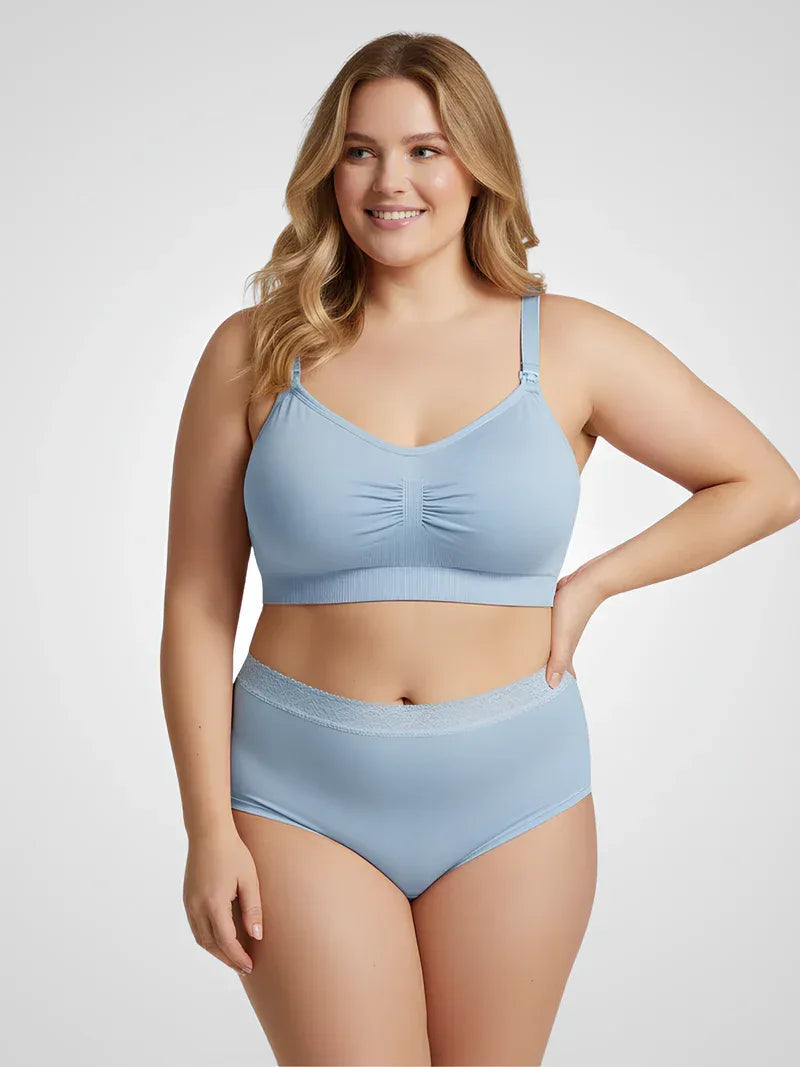 Anteross | Seamless Nursing Bra – Wireless Maternity Bra with Easy Clip Access