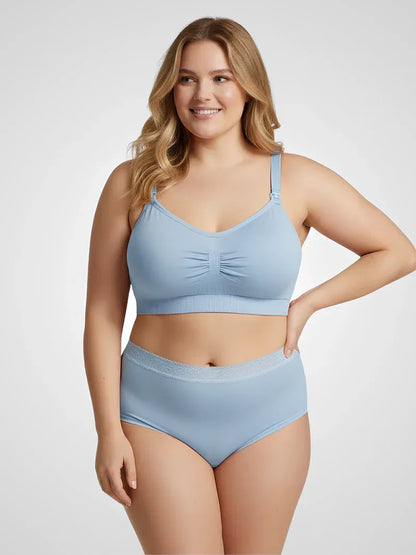 Anteross | Seamless Nursing Bra – Wireless Maternity Bra with Easy Clip Access