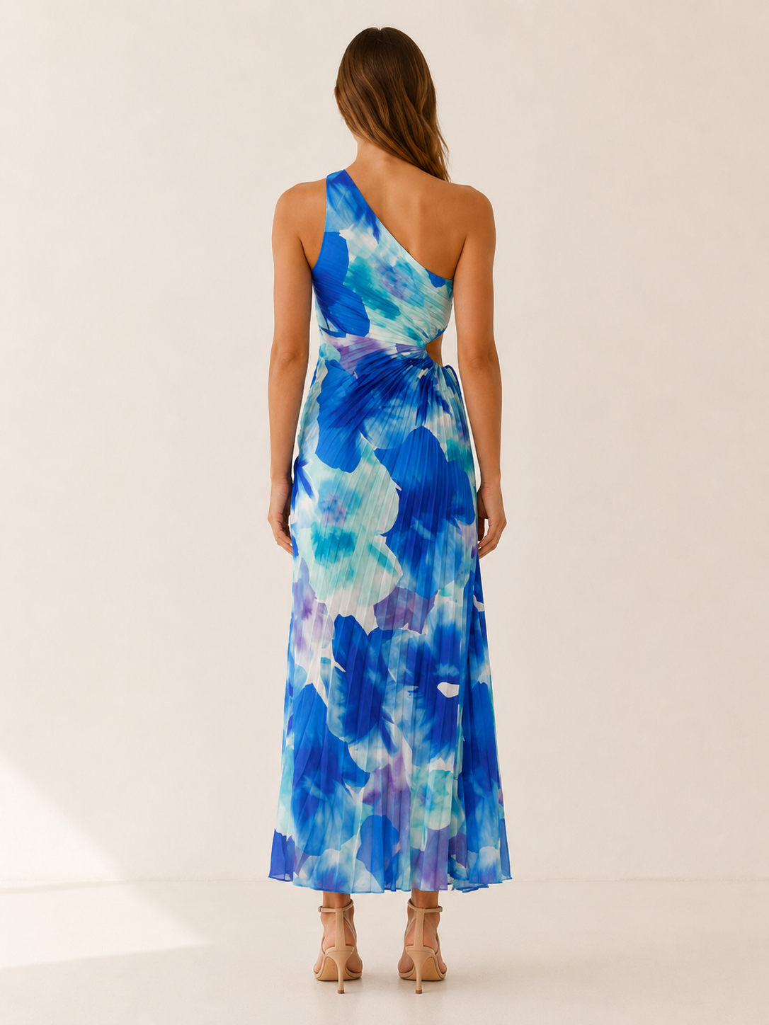 Celeste | Anteross Wedding Guest One Shoulder Floral Maxi Dress