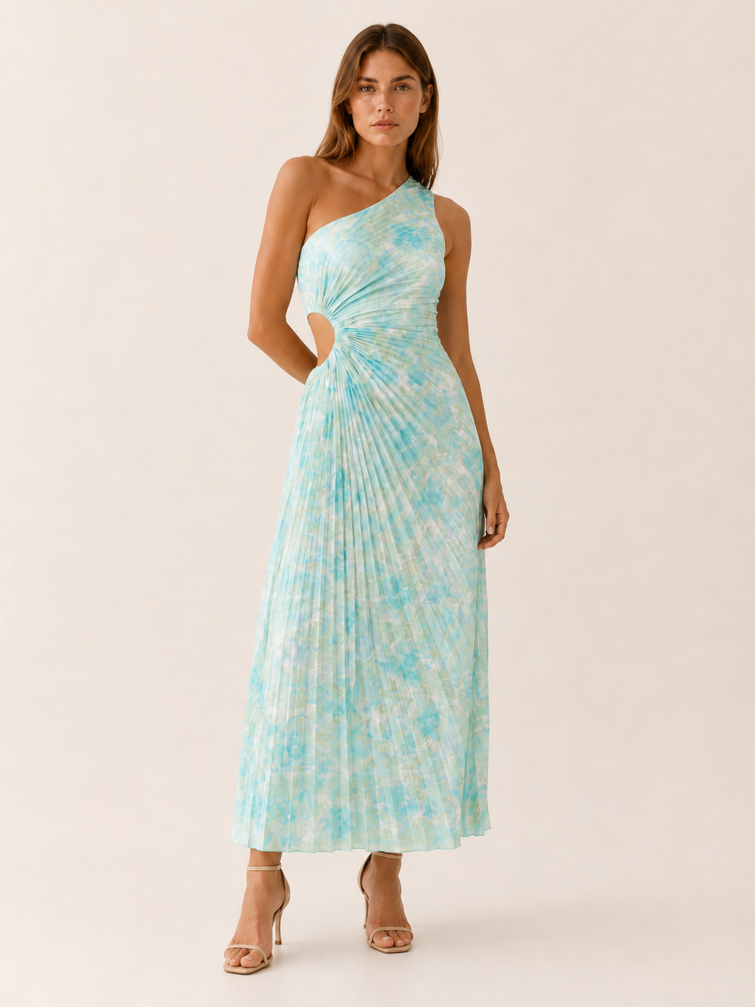 Celeste | Anteross Wedding Guest One Shoulder Floral Maxi Dress
