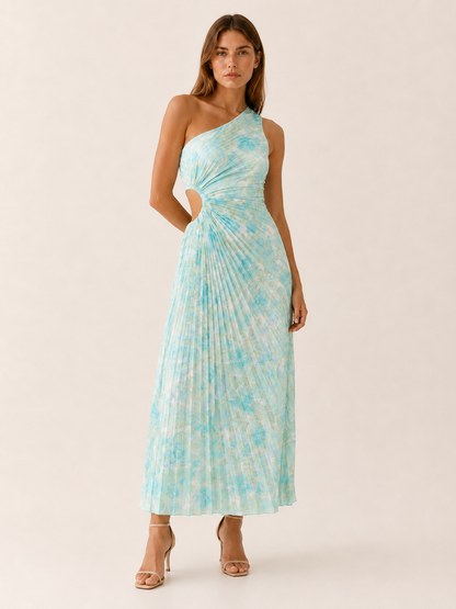 Celeste | Anteross Wedding Guest One Shoulder Floral Maxi Dress