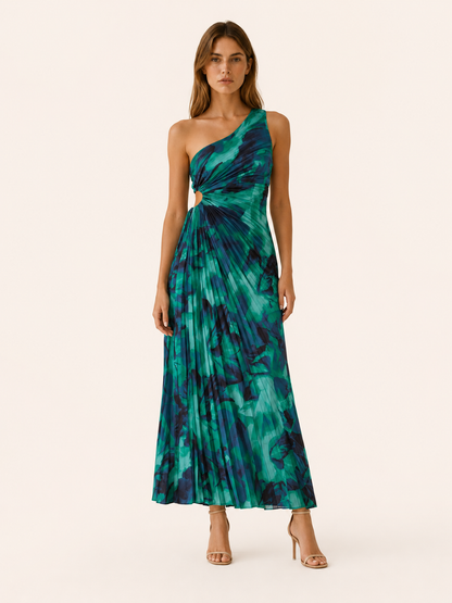 Celeste | Anteross Wedding Guest One Shoulder Floral Maxi Dress
