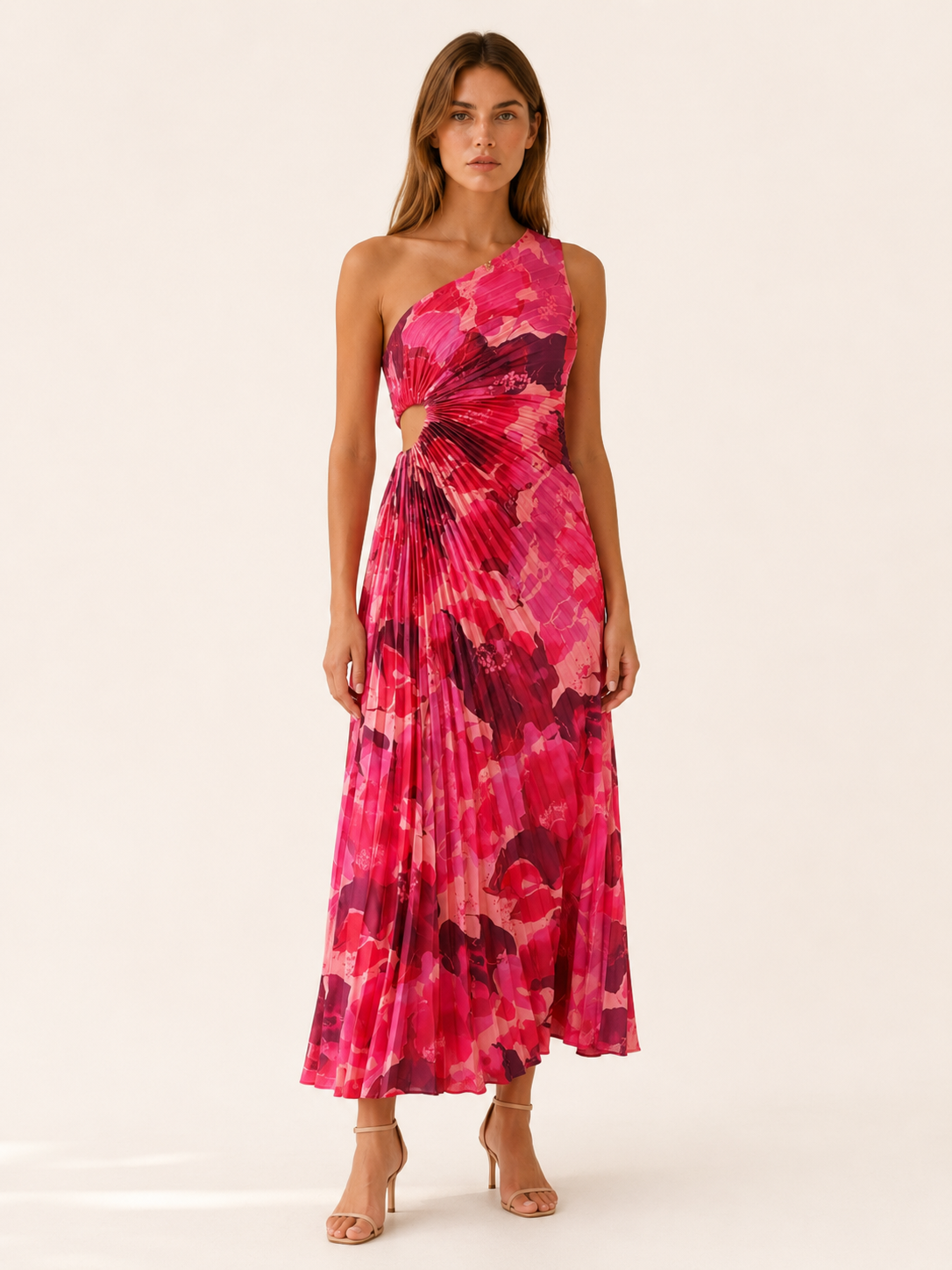 Celeste | Anteross Wedding Guest One Shoulder Floral Maxi Dress