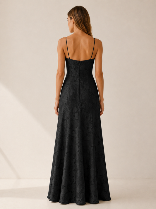 Celeste | Anteross Wedding Guest Floral Lace Maxi Dress with Side Slit