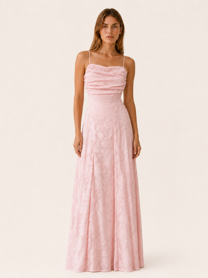 Amelie | Anteross Wedding Guest Floral Lace Maxi Dress with Square Neckline