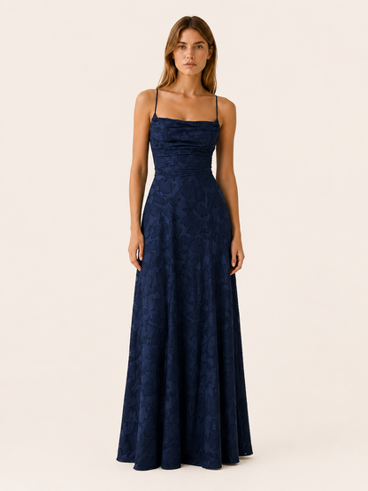 Amelie | Anteross Wedding Guest Floral Lace Maxi Dress with Square Neckline