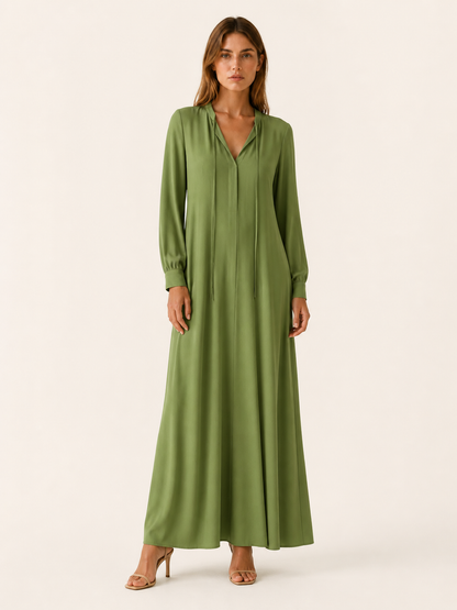 Celeste | Anteross Wedding Guest Loose Fit Maxi Dress with Long Sleeves