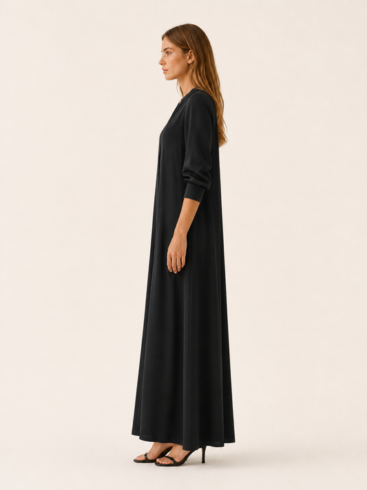 Celeste | Anteross Wedding Guest Loose Fit Maxi Dress with Long Sleeves