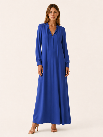 Celeste | Anteross Wedding Guest Loose Fit Maxi Dress with Long Sleeves
