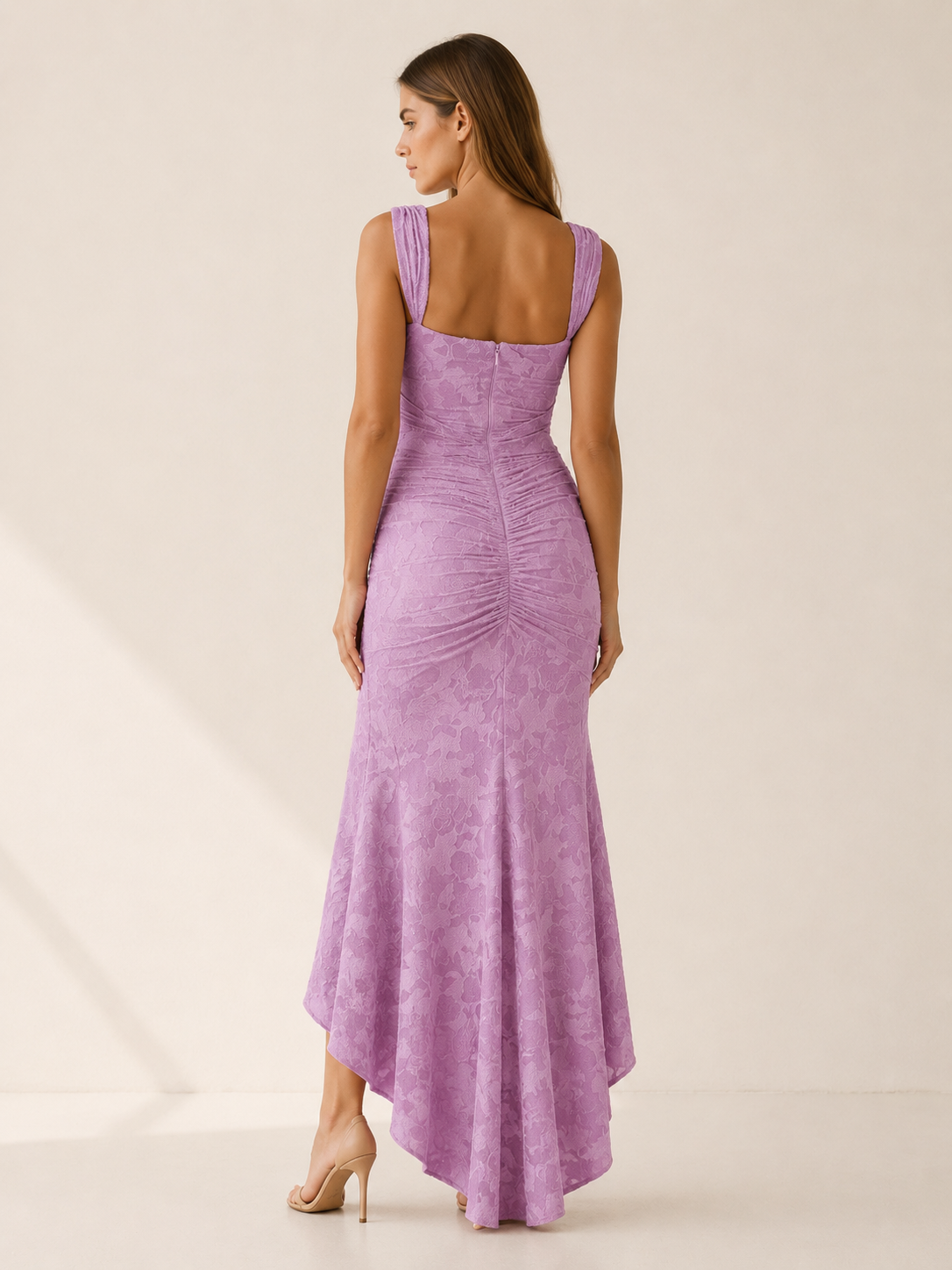 Celeste | Anteross Wedding Guest Corset Maxi Dress with Ruched Waist and Mermaid Hem