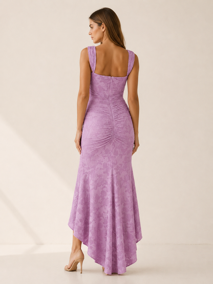 Celeste | Anteross Wedding Guest Corset Maxi Dress with Ruched Waist and Mermaid Hem